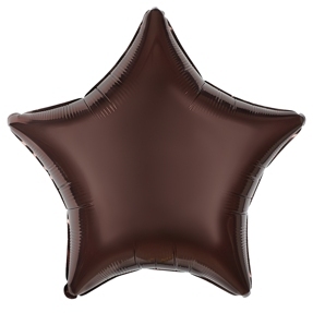 Воздушный шар Звезда (18''/46 см)  Коричневый, 1 шт.